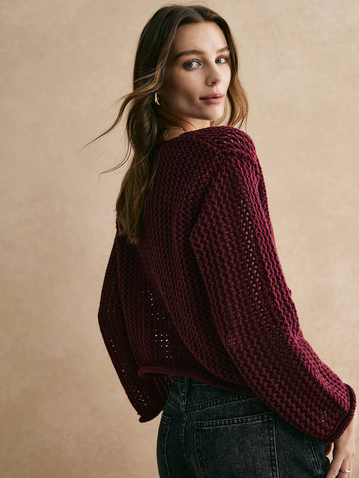 Knitted Sweater Cardigan – Cropped Long Sleeve Autumn Outerwear
