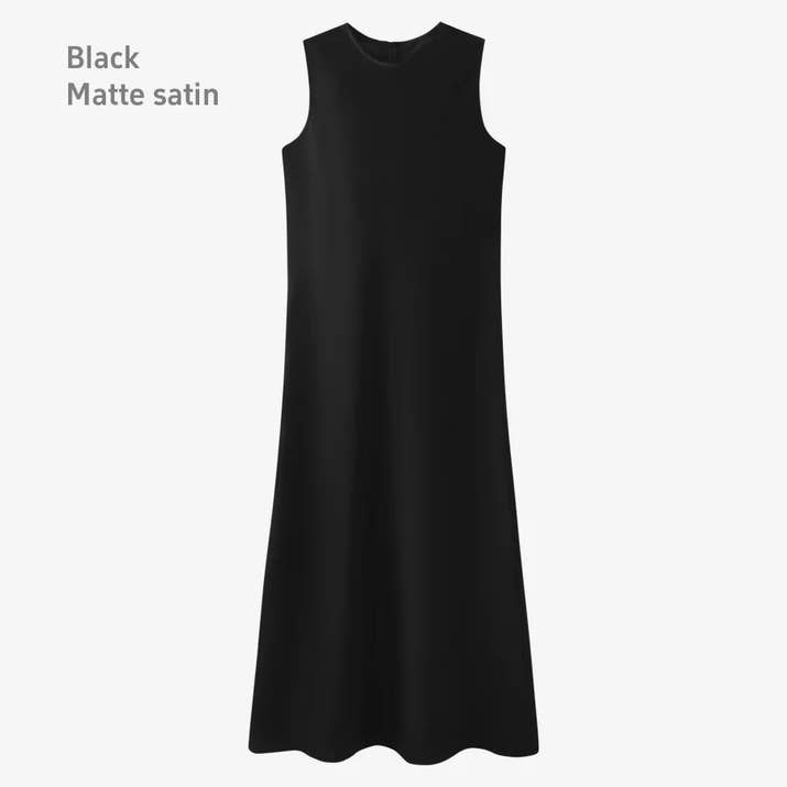 Satin Maxi Dress Set with Knitted Top – Spring Summer Style