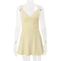 Off Shoulder Mini Dress – Slim A-Line Summer Streetwear