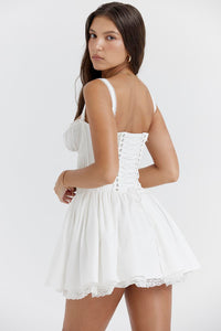 Lace Floral Corset Mini Dress – Elegant Summer Party Wear