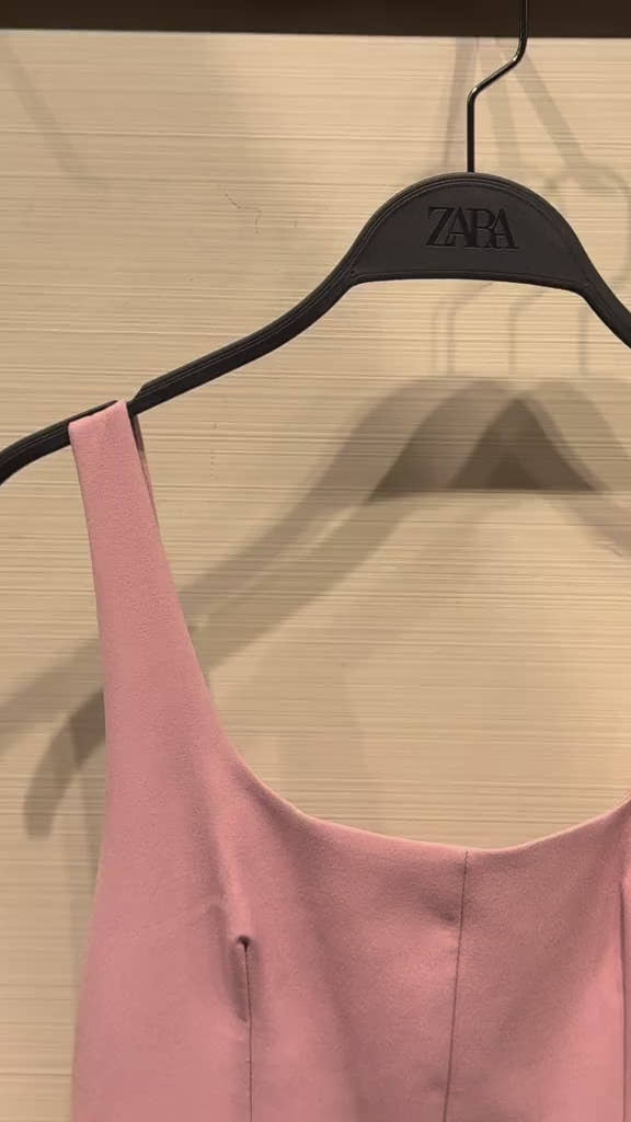 Square Collar Mini Dress – Sleeveless Summer Pleated Slim Dress